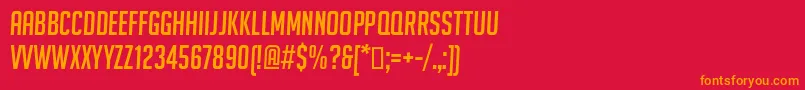 Шрифт BigNoodleTitlingOblique – оранжевые шрифты на красном фоне