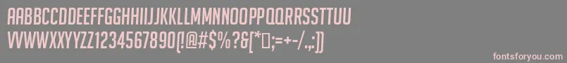 BigNoodleTitlingOblique Font – Pink Fonts on Gray Background