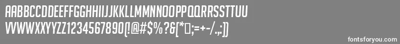 フォントBigNoodleTitlingOblique – 灰色の背景に白い文字