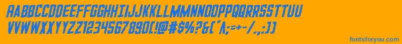 GiIncognitorotal Font – Blue Fonts on Orange Background