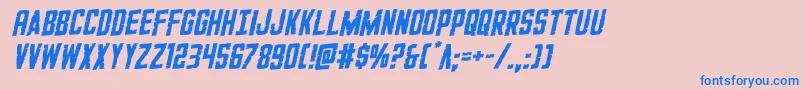 GiIncognitorotal Font – Blue Fonts on Pink Background