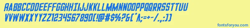 GiIncognitorotal Font – Blue Fonts on Yellow Background