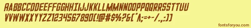 GiIncognitorotal Font – Brown Fonts on Yellow Background