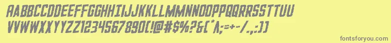 フォントGiIncognitorotal – 黄色の背景に灰色の文字