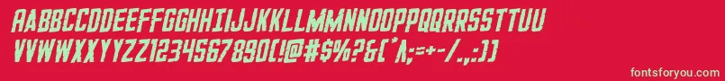GiIncognitorotal Font – Green Fonts on Red Background