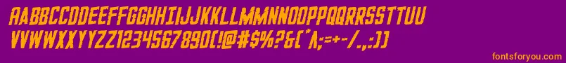 GiIncognitorotal Font – Orange Fonts on Purple Background