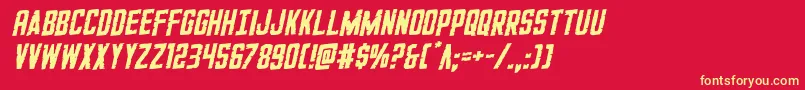 GiIncognitorotal Font – Yellow Fonts on Red Background