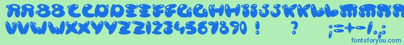 PoisonBerries Font – Blue Fonts on Green Background