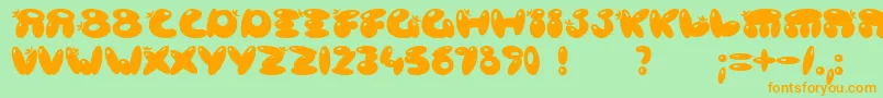 PoisonBerries Font – Orange Fonts on Green Background