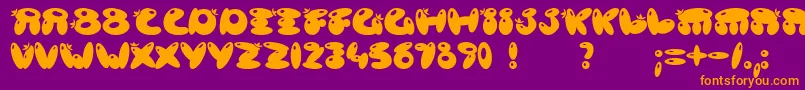 PoisonBerries Font – Orange Fonts on Purple Background