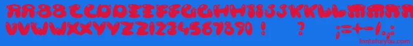 PoisonBerries Font – Red Fonts on Blue Background