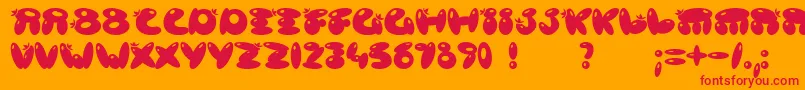 PoisonBerries Font – Red Fonts on Orange Background