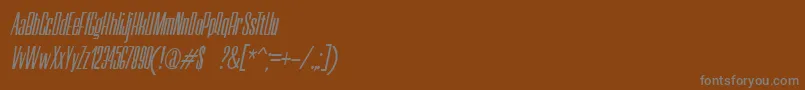 Czcionka NerettaItalic – szare czcionki na brązowym tle