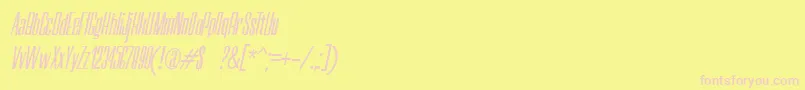 NerettaItalic Font – Pink Fonts on Yellow Background
