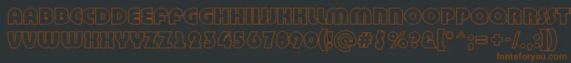 Шрифт ABighaustitulotl – коричневые шрифты на чёрном фоне