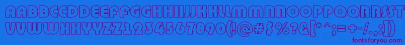 ABighaustitulotl Font – Purple Fonts on Blue Background