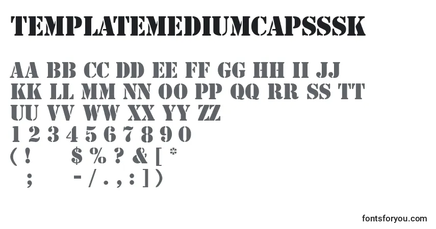Templatemediumcapsssk Font – alphabet, numbers, special characters