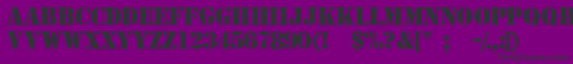Templatemediumcapsssk-fontti – mustat fontit violetilla taustalla