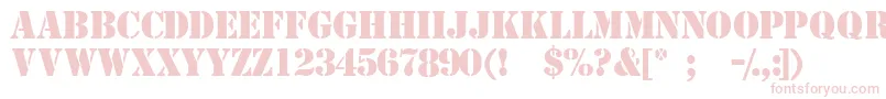 Templatemediumcapsssk Font – Pink Fonts on White Background