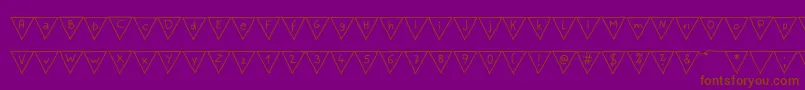 PaperBannerRegular Font – Brown Fonts on Purple Background
