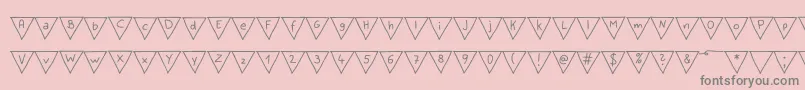 Czcionka PaperBannerRegular – szare czcionki na różowym tle