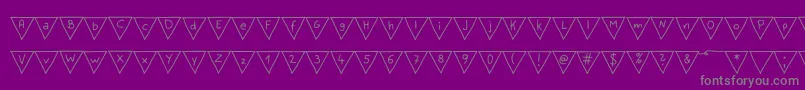 PaperBannerRegular Font – Gray Fonts on Purple Background