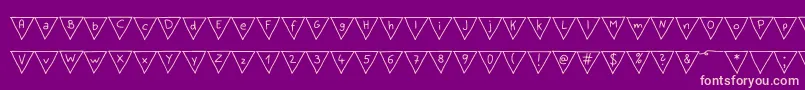 フォントPaperBannerRegular – 紫の背景にピンクのフォント