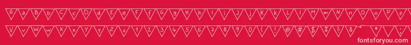 PaperBannerRegular Font – Pink Fonts on Red Background