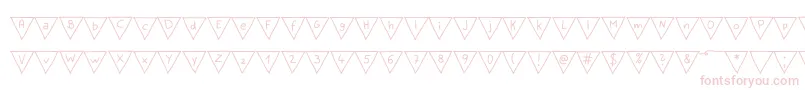 Шрифт PaperBannerRegular – розовые шрифты на белом фоне