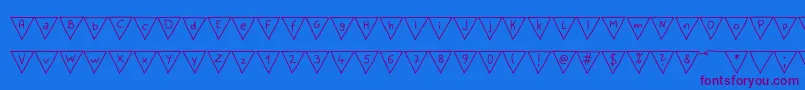 PaperBannerRegular-fontti – violetit fontit sinisellä taustalla