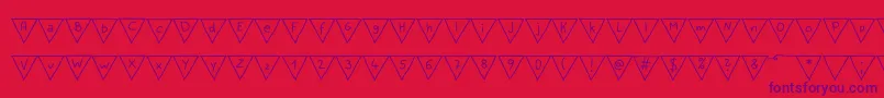 PaperBannerRegular Font – Purple Fonts on Red Background