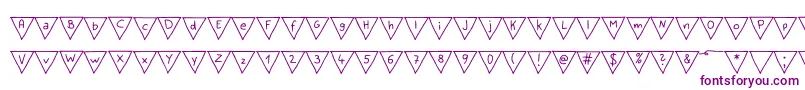 フォントPaperBannerRegular – 白い背景に紫のフォント