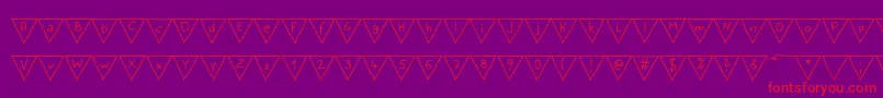 フォントPaperBannerRegular – 紫の背景に赤い文字
