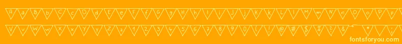 PaperBannerRegular Font – Yellow Fonts on Orange Background
