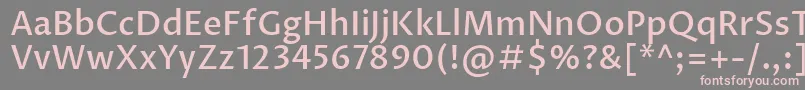 ProzalibreMedium Font – Pink Fonts on Gray Background