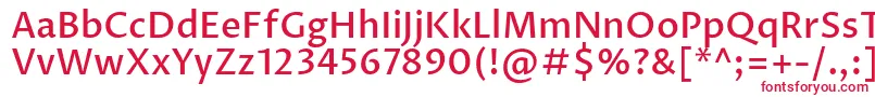 ProzalibreMedium Font – Red Fonts on White Background