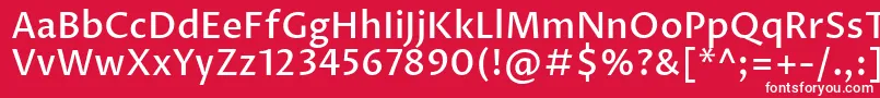 ProzalibreMedium Font – White Fonts on Red Background