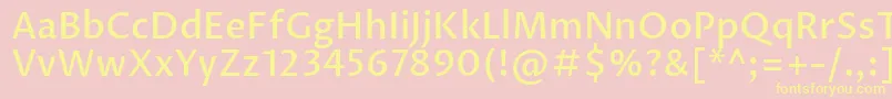 ProzalibreMedium Font – Yellow Fonts on Pink Background