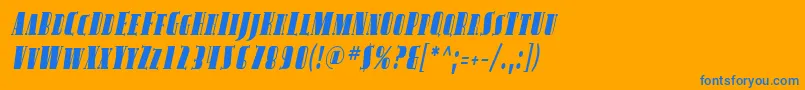 SfavondalesccondItalic Font – Blue Fonts on Orange Background