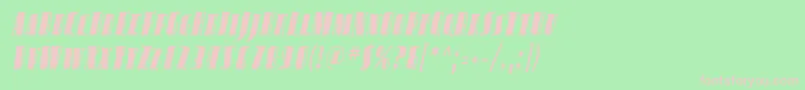 SfavondalesccondItalic Font – Pink Fonts on Green Background