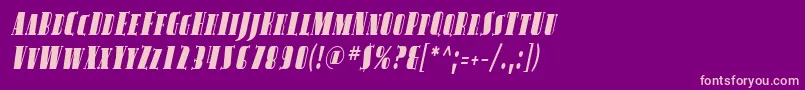 SfavondalesccondItalic Font – Pink Fonts on Purple Background