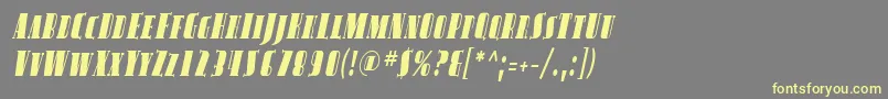 SfavondalesccondItalic Font – Yellow Fonts on Gray Background