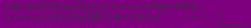 フォントWintercoat – 紫の背景に黒い文字