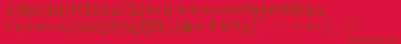 Wintercoat Font – Brown Fonts on Red Background