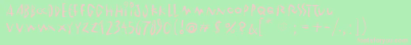 Wintercoat Font – Pink Fonts on Green Background