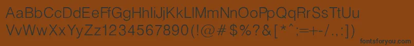 Шрифт HelveticaLightNormal – чёрные шрифты на коричневом фоне