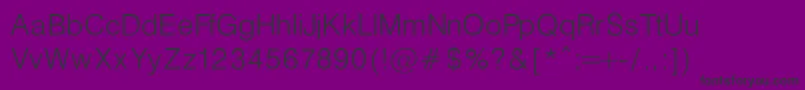 Шрифт HelveticaLightNormal – чёрные шрифты на фиолетовом фоне