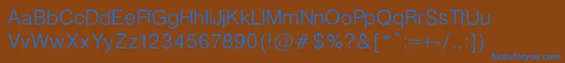 Шрифт HelveticaLightNormal – синие шрифты на коричневом фоне