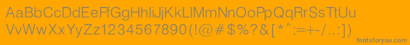 フォントHelveticaLightNormal – オレンジの背景に灰色の文字