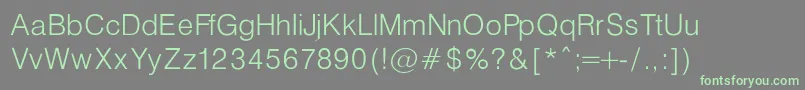 Шрифт HelveticaLightNormal – зелёные шрифты на сером фоне